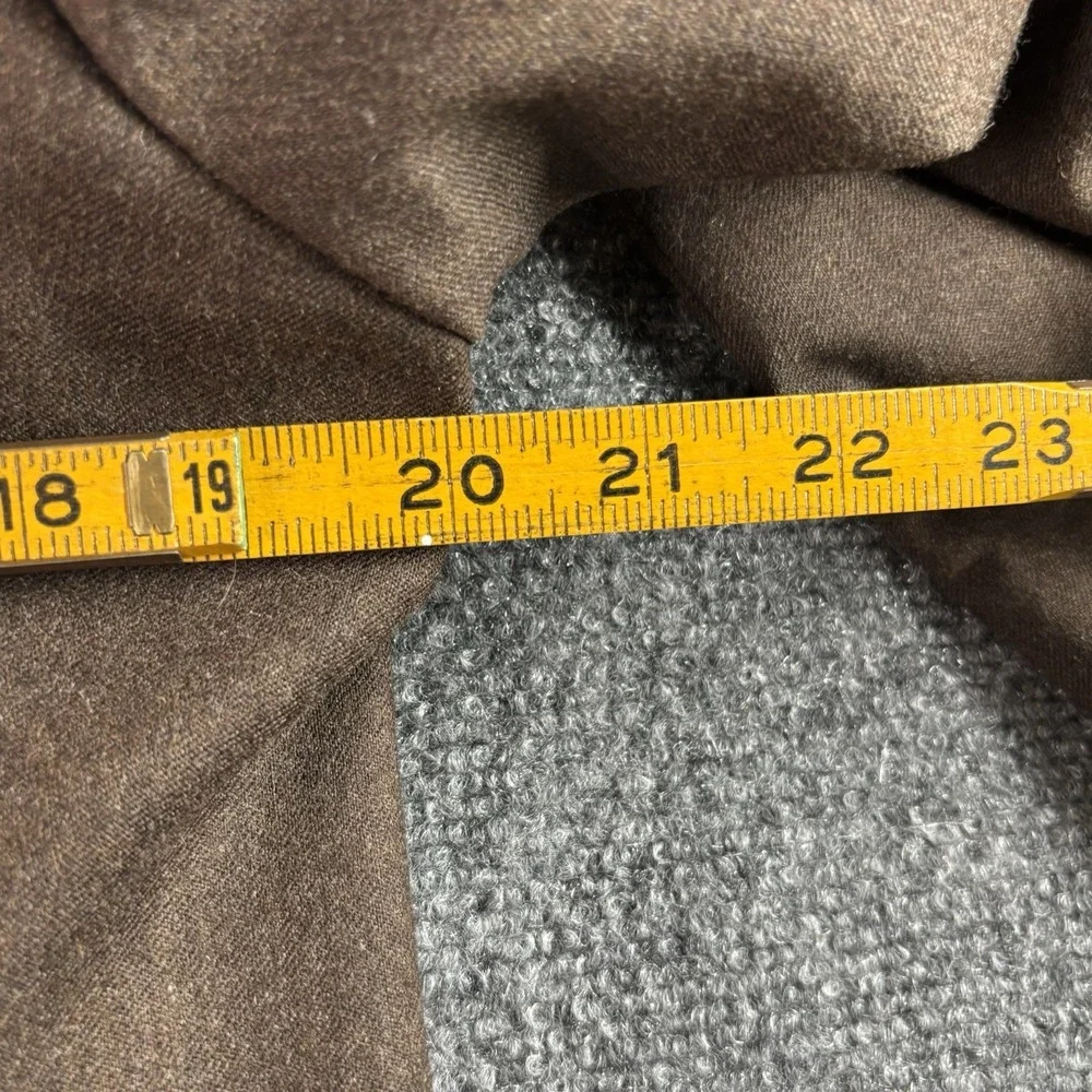 VTG 1970's Pierre Cardin Tweed Wool Blazer & Vest Brown- Leather Buttons